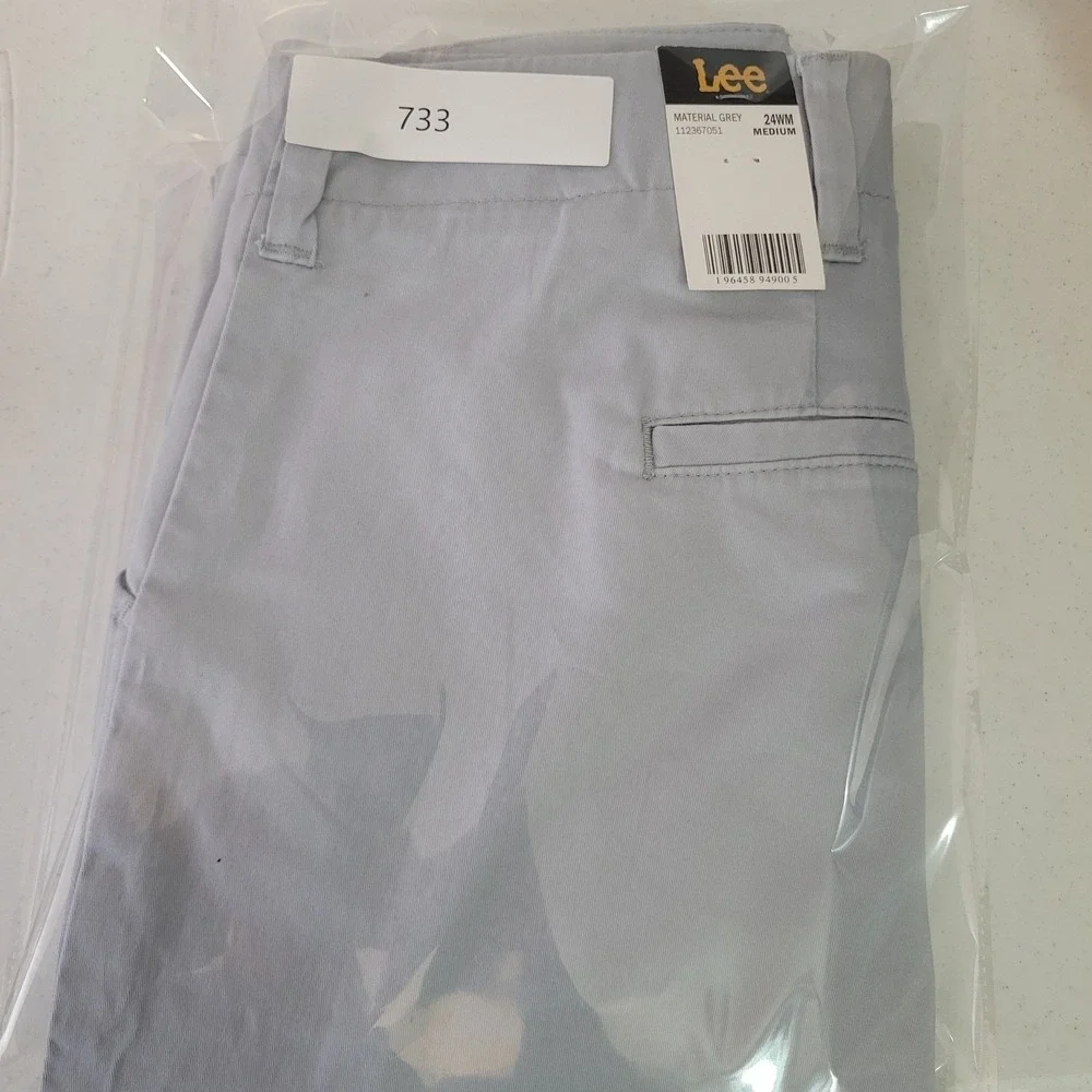 Lee Legendary Plus Womens‎ Bermuda Shorts Light Gray MidRise 9